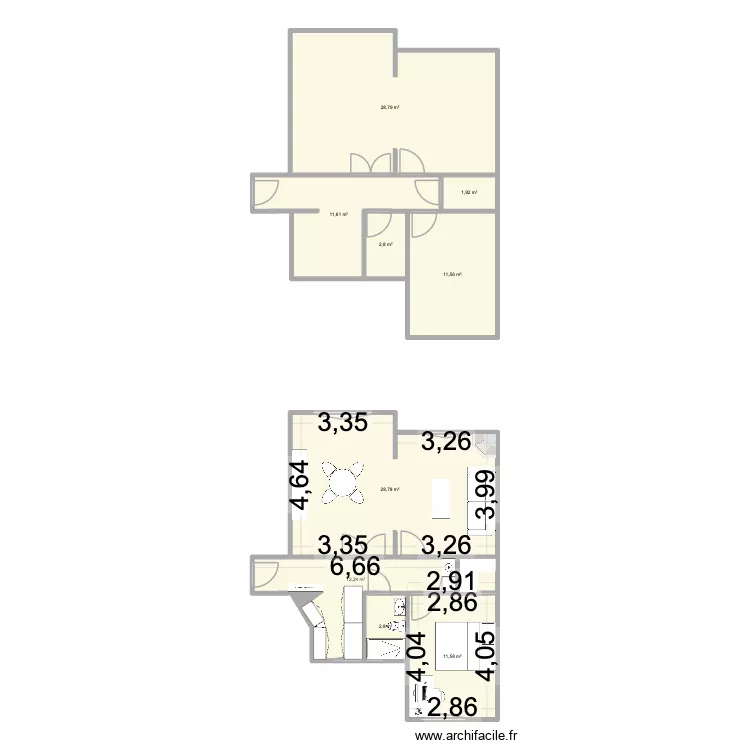 jumin. Plan de 5 et 57 m² jumin. Plan de 5 et 57 m²