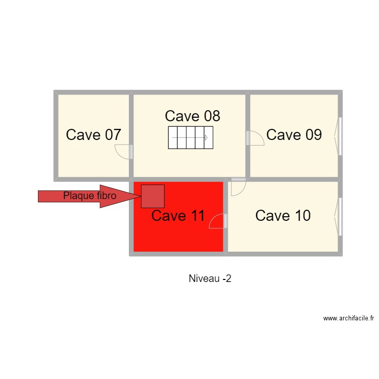CroquisAm_PAOLI_CaveNiv-2. Plan de 5 pièces et 25 m2