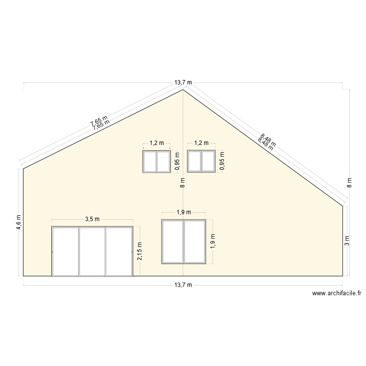 FACADE EST. Plan de 0 pièce et 0 m2