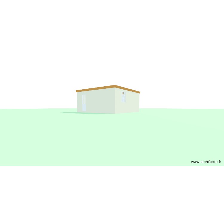 vue façade Nort (arrière). Plan de 1 pièce et 30 m2