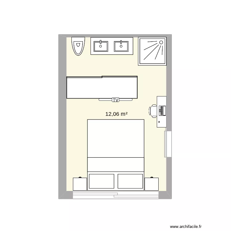 idée chambre 2. Plan de 1 pièce et 12 m² idée chambre 2. Plan de 1 pièce et 12 m²