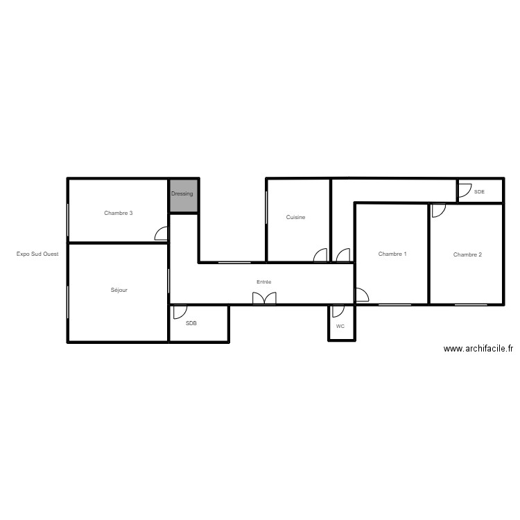 Plan ROUSSEAU 3. Plan de 10 pièces et 198 m2