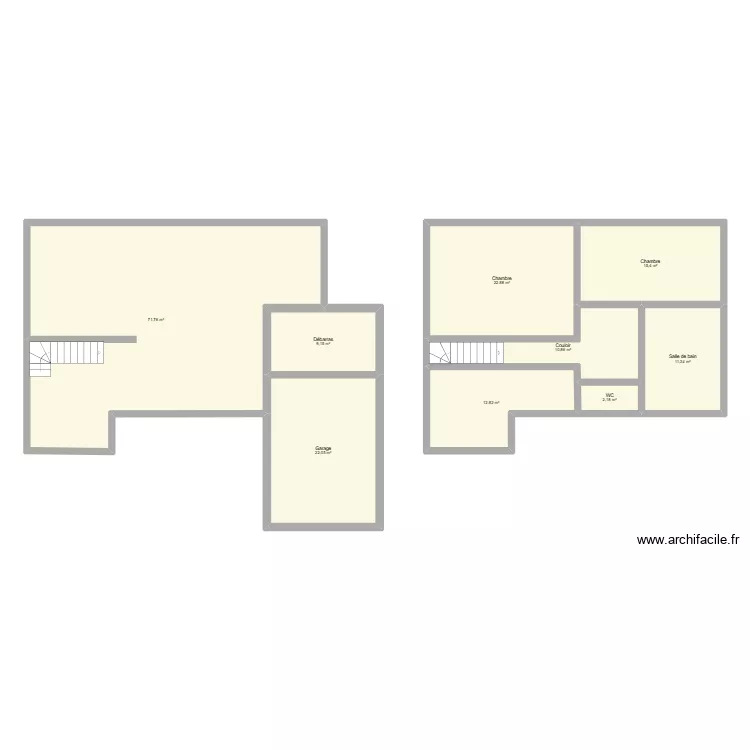 PLAN MAISON. Plan de 9  et 178 m²