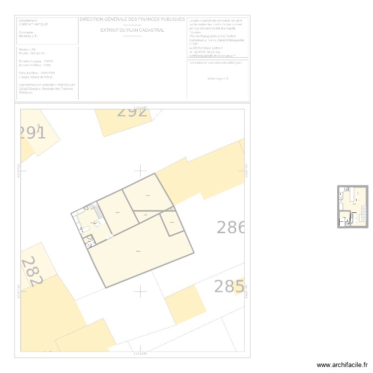bignon. Plan de 11 pièces et 248 m2