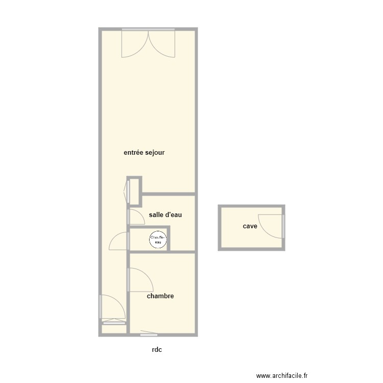 sci de retz am. Plan de 6 pièces et 34 m2