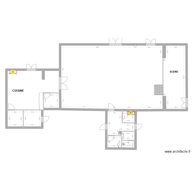 SDF NONTRONNEAU WC . Plan de 9 pièces et 240 m2