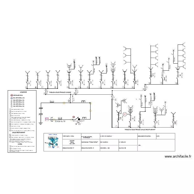 SCHEMA ELEC.CHEZ ADRIEN CD. Plan de 