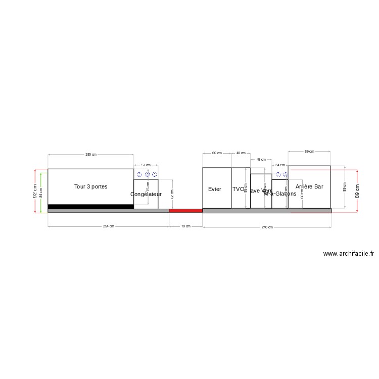 Plan de travail Aoki. Plan de 0 pièce et 0 m2