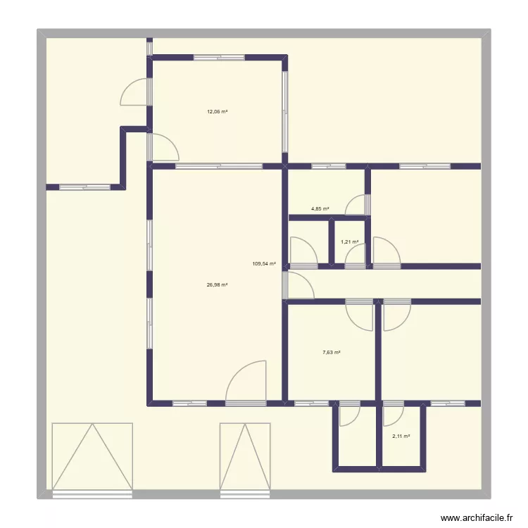Bonoumin. Plan de 7  et 231 m²