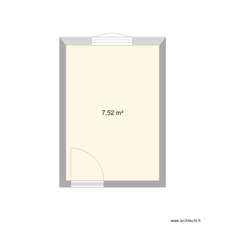 Base SdB OBI. Plan de 1 pièce et 8 m2