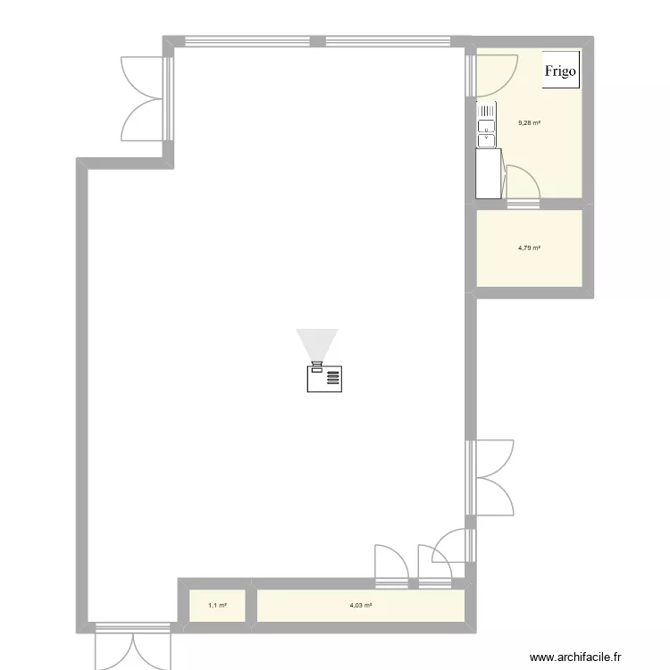 Ory base. Plan de 4  et 19 m²
