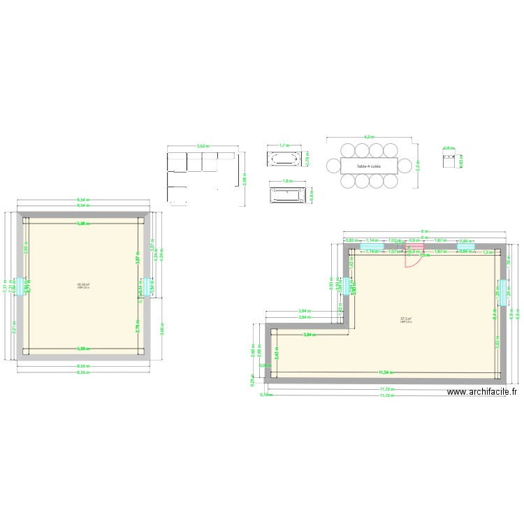 VOLX FIRST STAGE. Plan de 2 pièces et 98 m2