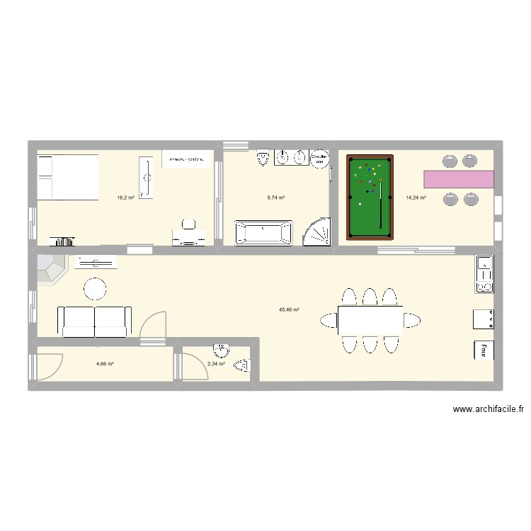 maison dream. Plan de 6 pièces et 93 m2