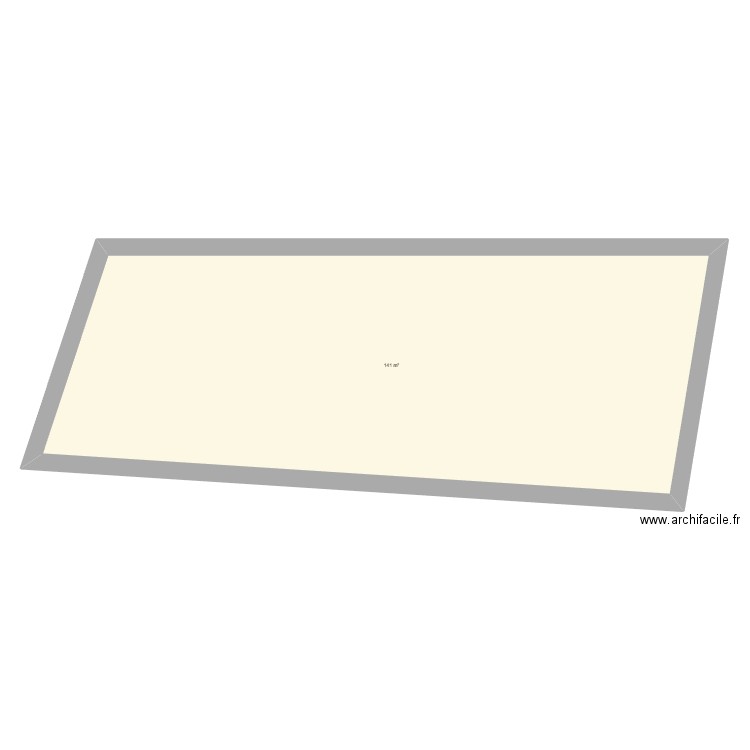 grange. Plan de 1 pièce et 141 m2