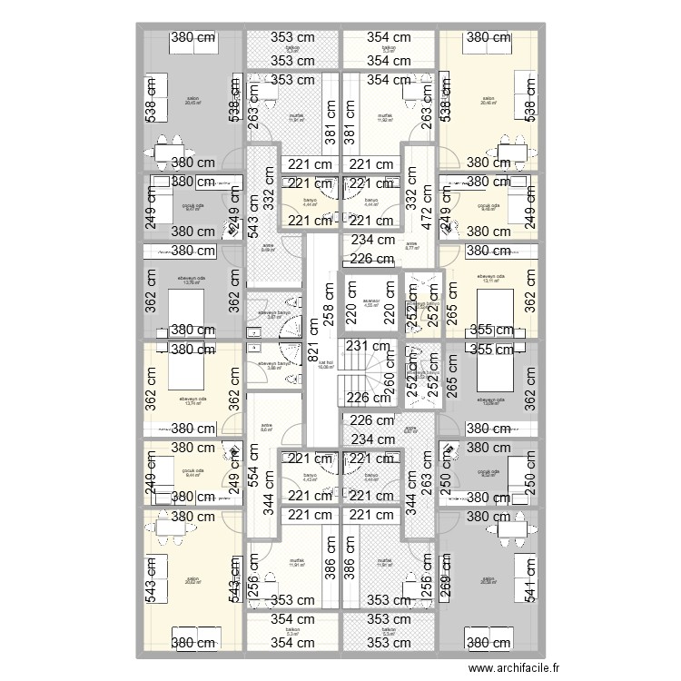 celaliye 1256/5 4 daire bina giris. Plan de 0 pièce et 0 m2