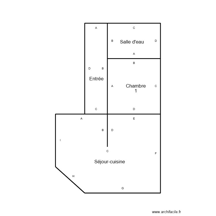 PENMARCH LECUN. Plan de 4 pièces et 28 m2