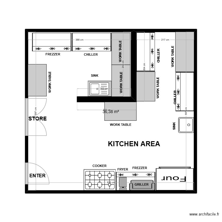 SHADA AL-JABREE. Plan de 1 pièce et 36 m2