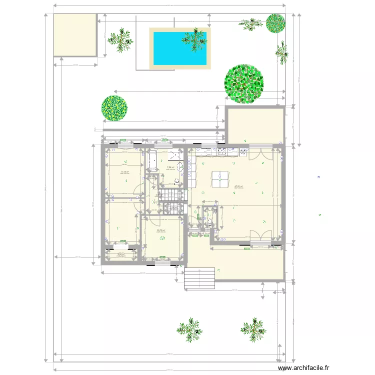 maussane 1 piscine test 4.5 x 2.80. Plan de 