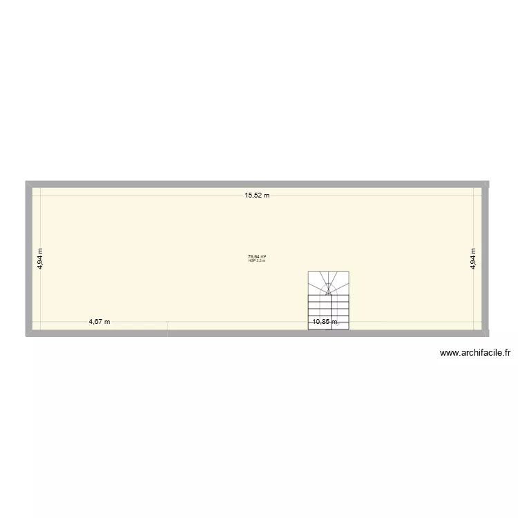 RDC LANGON. Plan de 1  et 77 m²