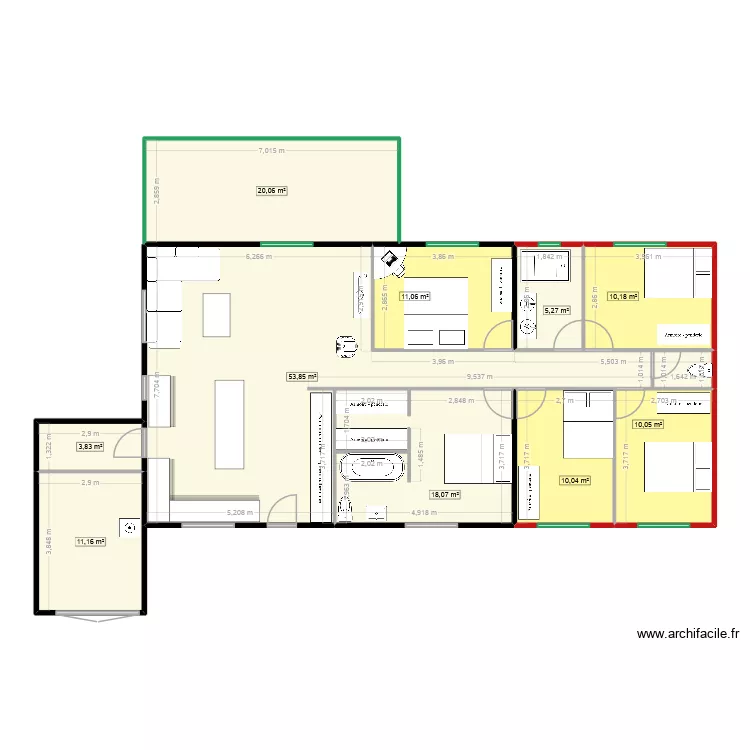 StCyprien Echelle. Plan de 10  et 154 m²