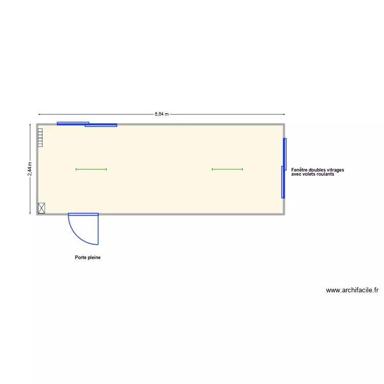 V513. Plan de 1  et 16 m²