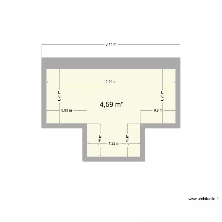 Salle de bain. Plan de 