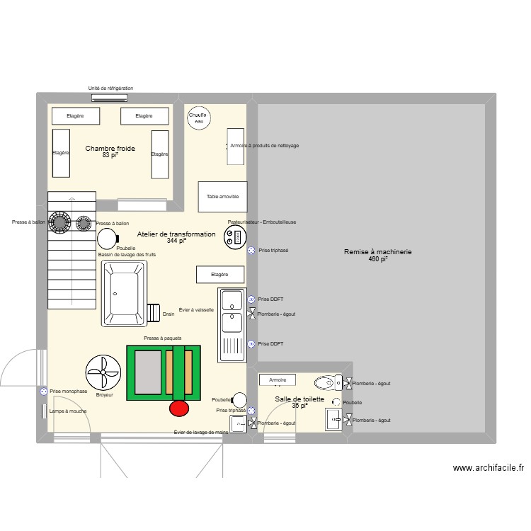Verger agroécologique 1. Plan de 4 pièces et 86 m2
