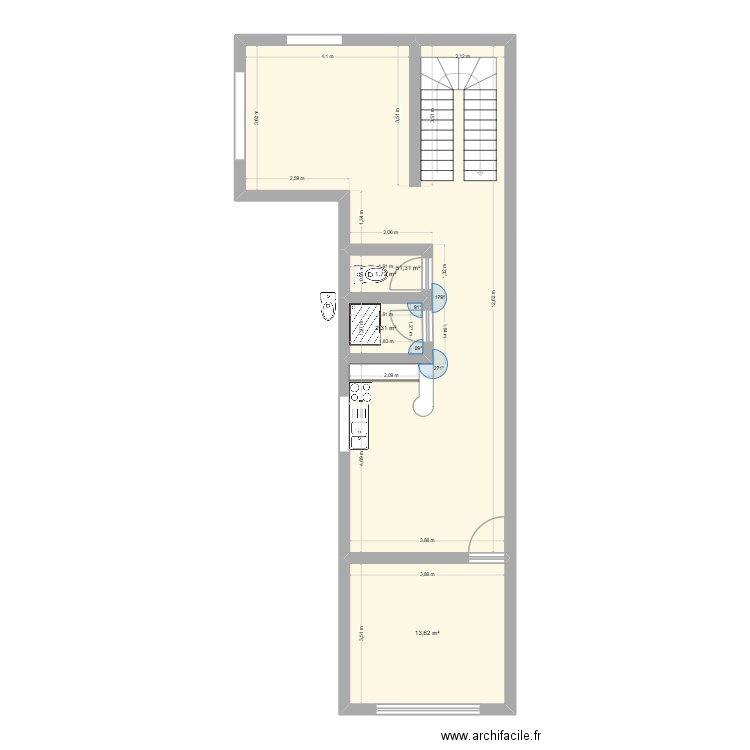 PLAN MAISON. Plan de 4 pièces et 69 m2