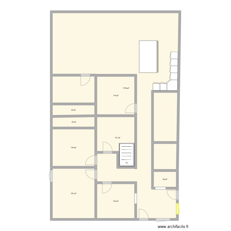 plan 2 maison Saint-Edmond. Plan de 9 pièces et 175 m2
