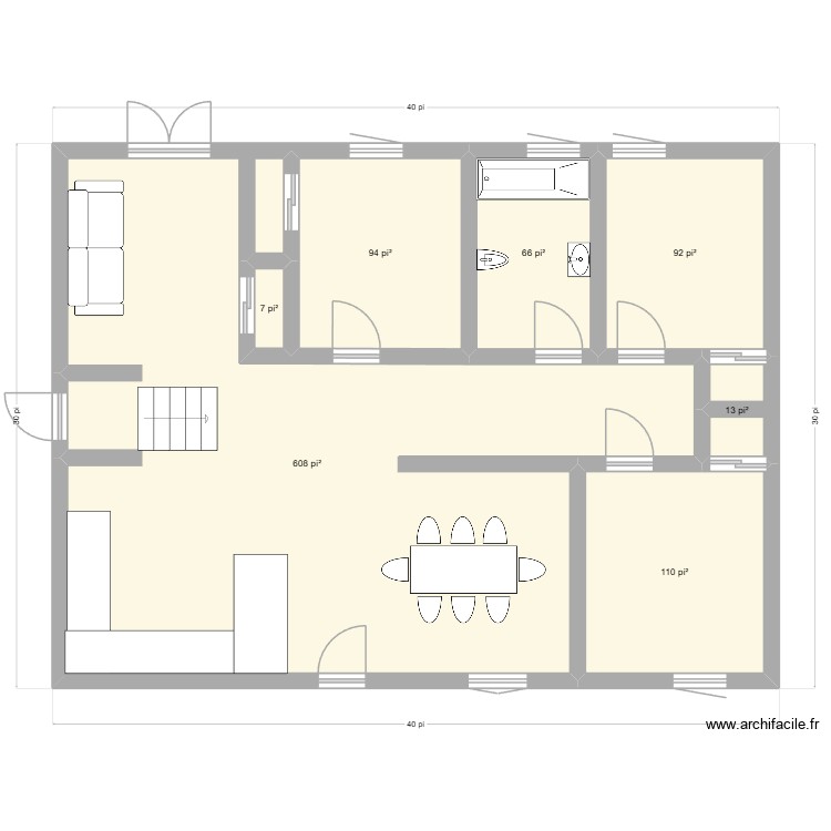 jacques fortier. Plan de 0 pièce et 0 m2