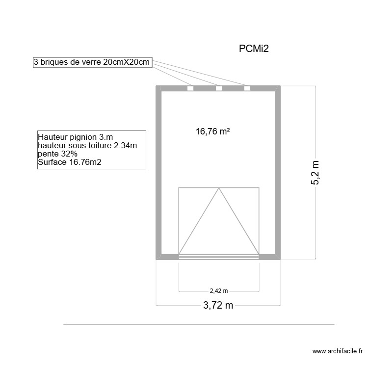 grrage T2. Plan de 0 pièce et 0 m2 grrage T2. Plan de 0 pièce et 0 m2