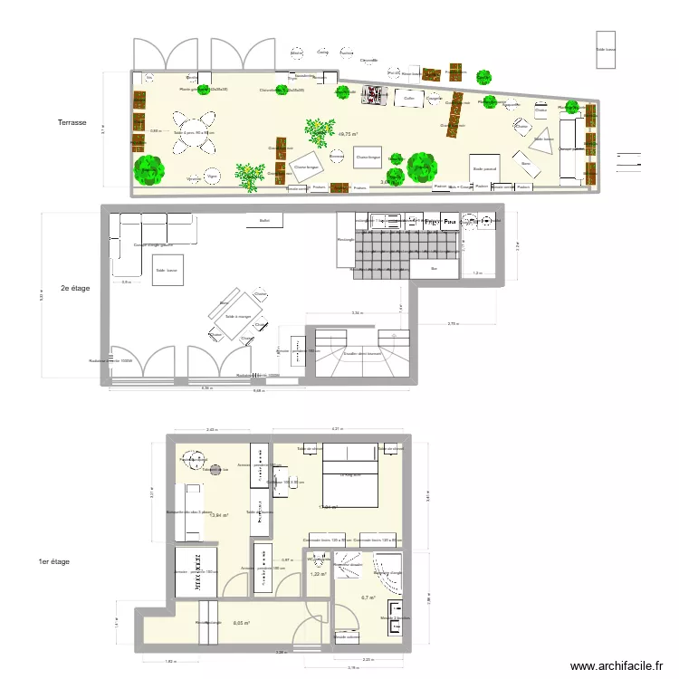 10 passage Rivi&egrave;re Terrasse v7 - GCM. Plan de 7  et 100 m²