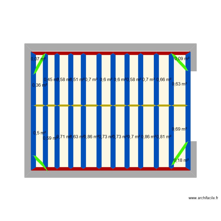 PLAFOND AUTOPORTANT SALON IMBERT. Plan de 25 pièces et 15 m2