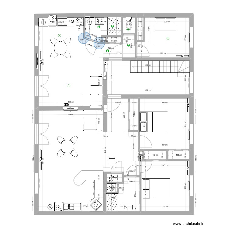 corcieux 1er Etage NOUVEAU 1411. Plan de 18 pièces et 125 m2