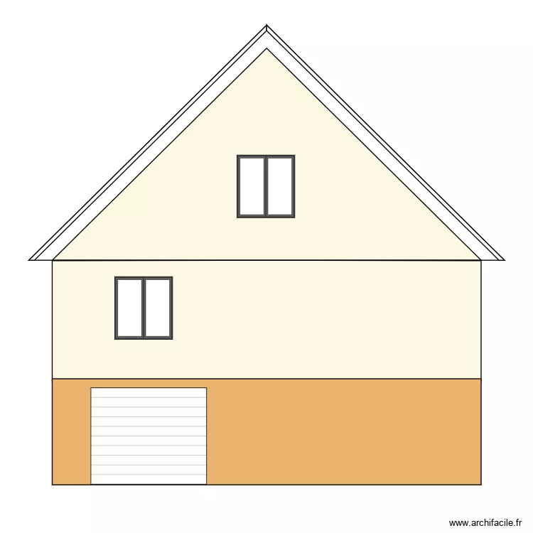 Façade projeté ouest. Plan de Façade projeté ouest. Plan de