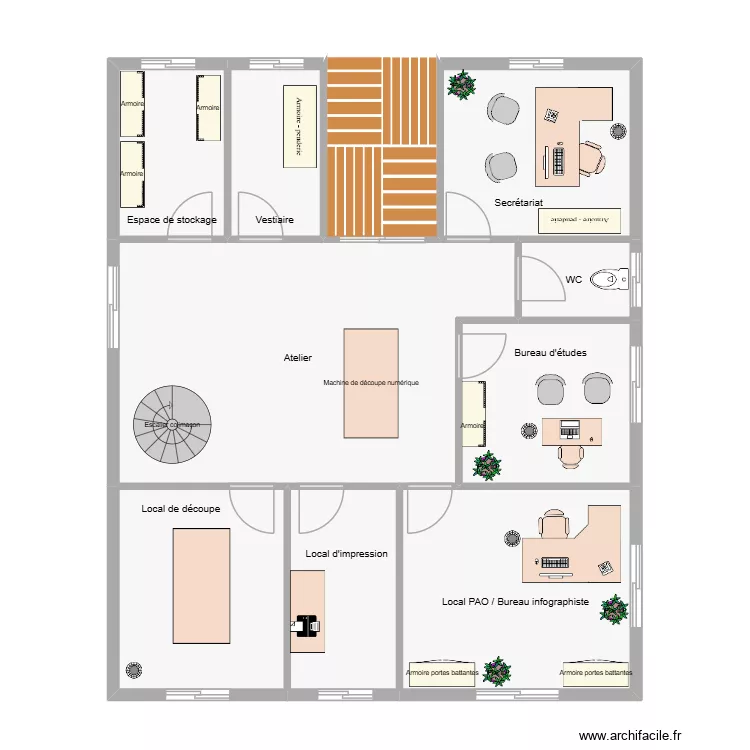 plan dossier 12 rdc. Plan de 9  et 93 m²