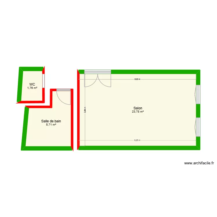 maison. Plan de 3 et 31 m² maison. Plan de 3 et 31 m²