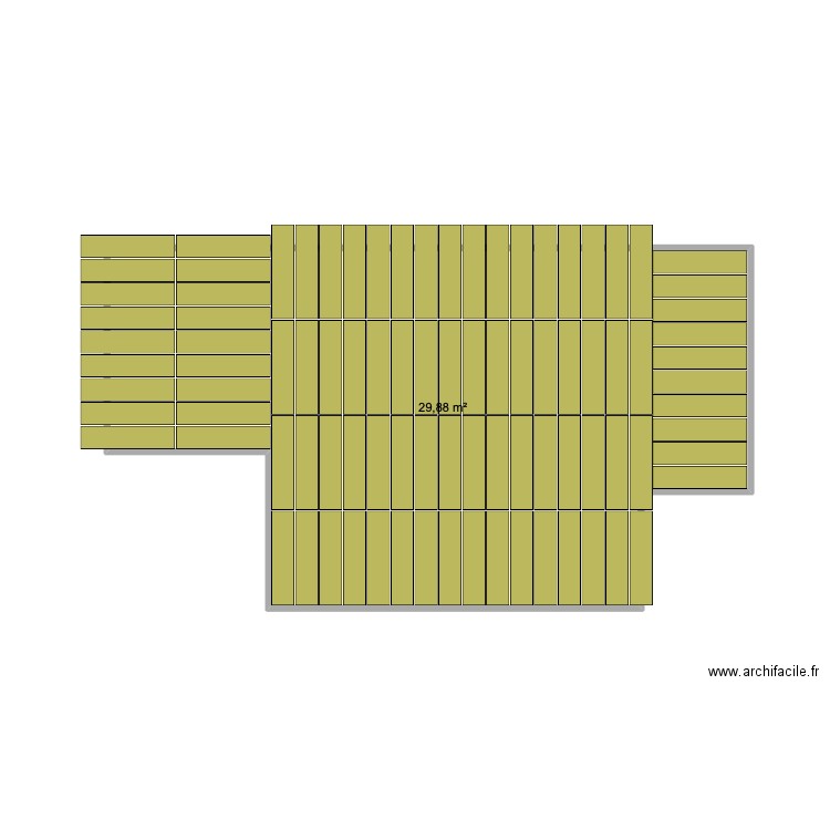 BORCIO Voroux. Plan de 1 pièce et 30 m2