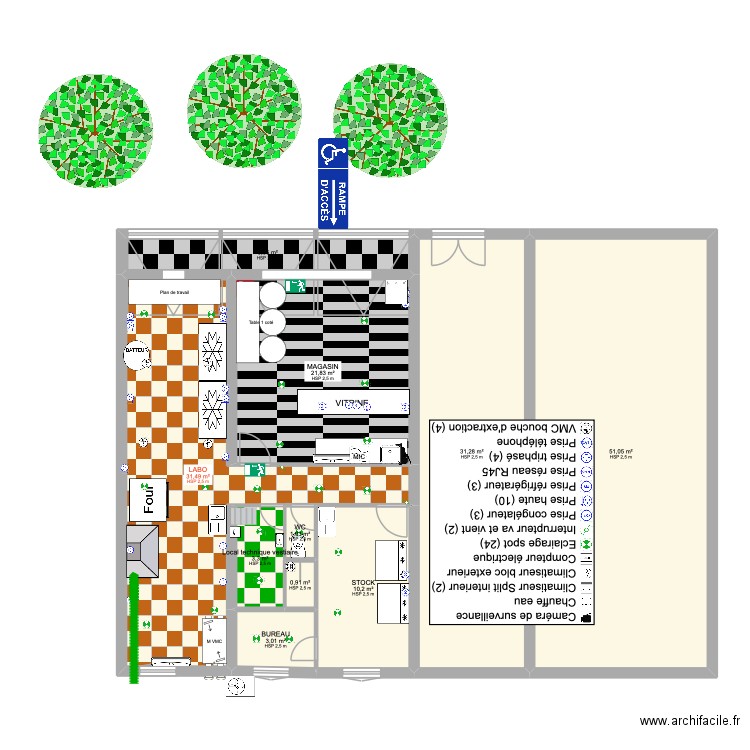 BOULANGERIE 5. Plan de 34 pièces et 394 m2