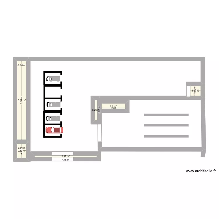 skal. Plan de 6  et 6 m²
