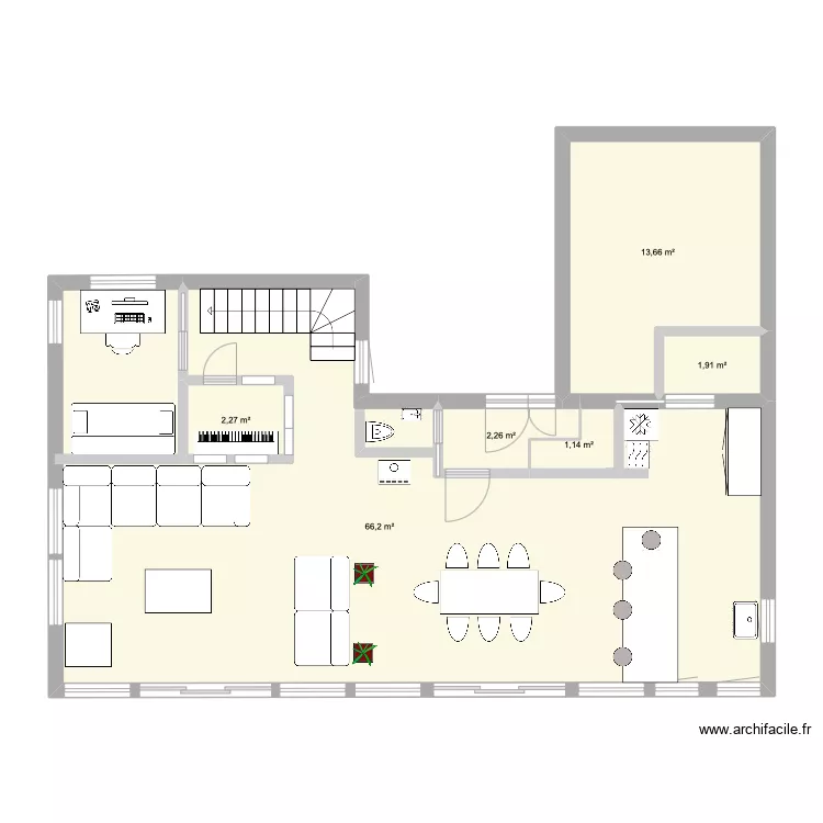 maison roc. Plan de 