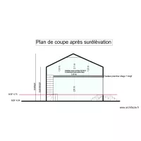 PLAN DE COUPE apres surelevation bois