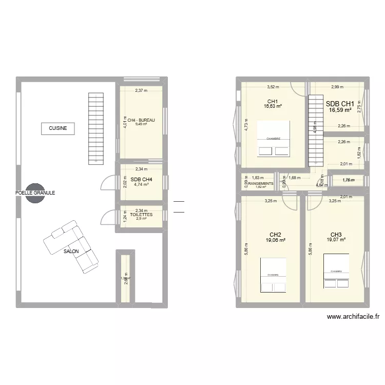 Mon Plan 2. Plan de 10  et 93 m²
