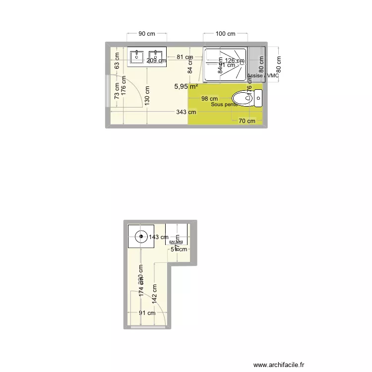 Sde &eacute;tage . Plan de 