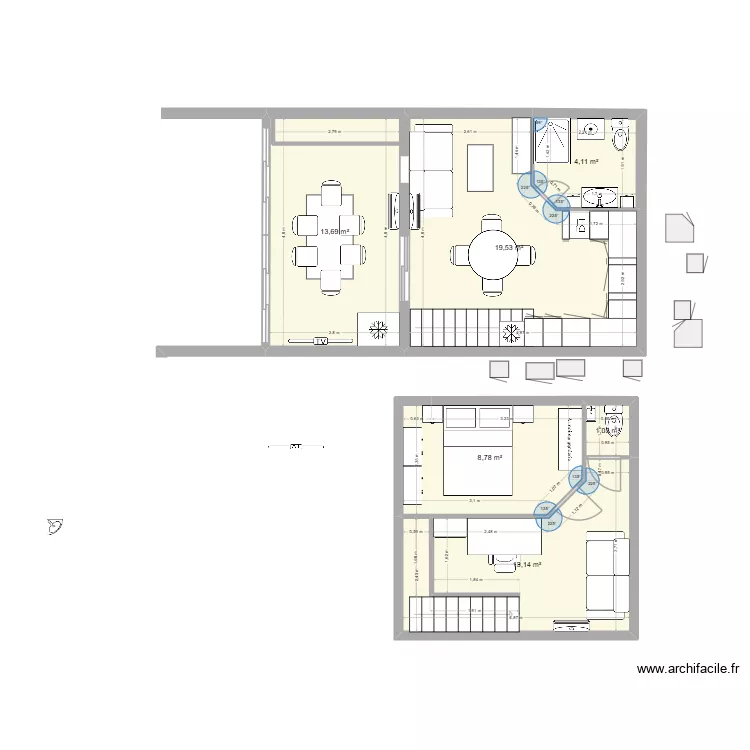 david Boudens. Plan de 6  et 60 m²