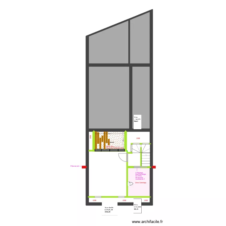 BAUCQ 77 4e étage TERRASSE - Bois -. Plan de 9 et 91 m² BAUCQ 77 4e étage TERRASSE - Bois -. Plan de 9 et 91 m²