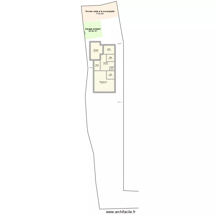 Maison St-Jean 11. Plan de 8  et 141 m²