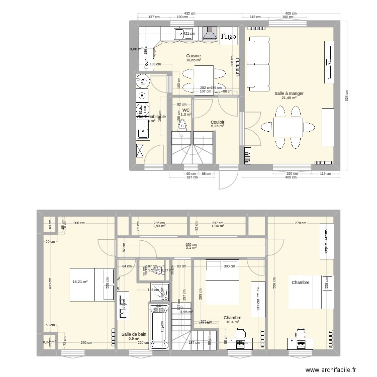 5 basse fontenelle projet. Plan de 19 pièces et 109 m2