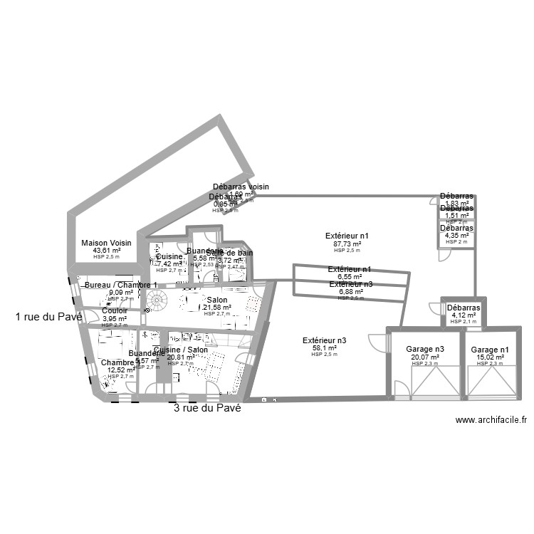 Craon v3_LCA. Plan de 36 pièces et 618 m2