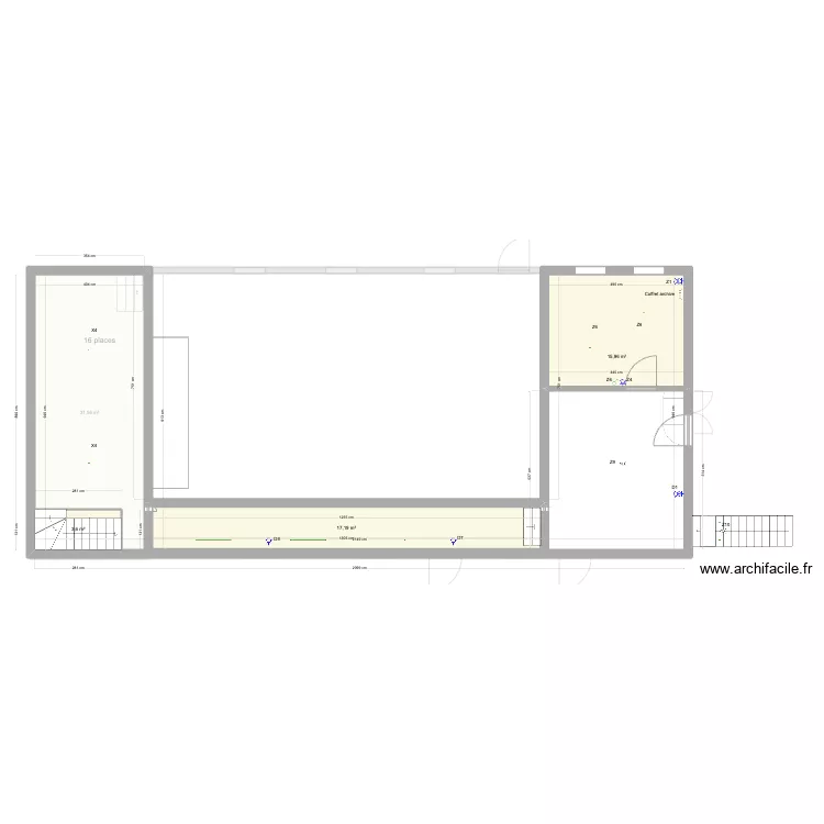 Cercle pi&egrave;ce principale &eacute;tage Electrique.D. Plan de 